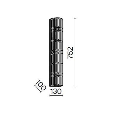 FACET LAMPADA DA PARETE IN CRISTALLO H75 CM METALLO ORO O CROMO CLASSICA LAMPADINE 3XE14