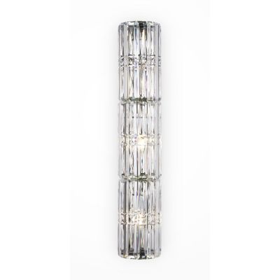 FACET LAMPADA DA PARETE IN CRISTALLO H75 CM METALLO ORO O CROMO CLASSICA LAMPADINE 3XE14