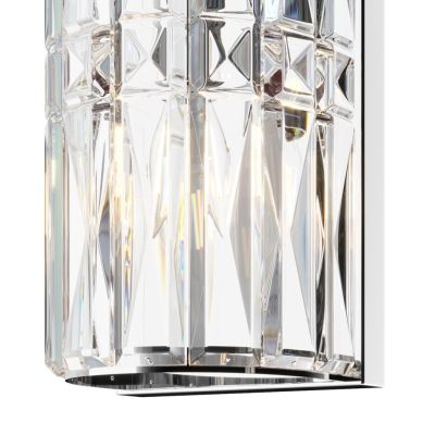 FACET LAMPADA DA PARETE IN CRISTALLO H75 CM METALLO ORO O CROMO CLASSICA LAMPADINE 3XE14