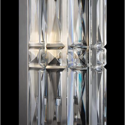 FACET APPLIQUE IN CRISTALLO H25 CM CON METALLO ORO O CROMO CLASSICA LAMPADINA ATTACCO E14