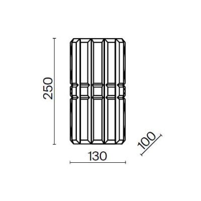FACET APPLIQUE IN CRISTALLO H25 CM CON METALLO ORO O CROMO CLASSICA LAMPADINA ATTACCO E14
