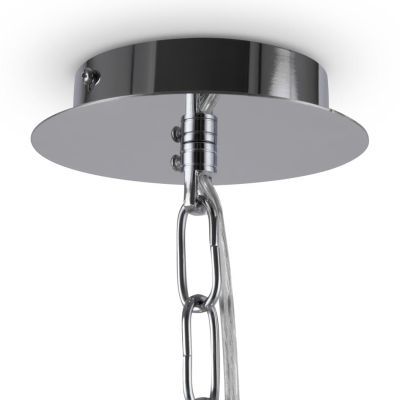 GELID LAMPADARIO RAFFINATO IN CRISTALLO D50 CM CON STRUTTURA CROMO STILE CLASSICO LAMPADINE 4XE27