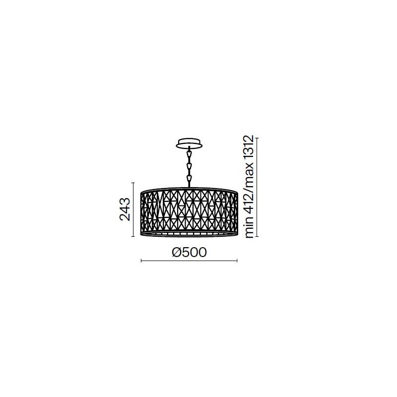 GELID LAMPADARIO RAFFINATO IN CRISTALLO D50 CM CON STRUTTURA CROMO STILE CLASSICO LAMPADINE 4XE27
