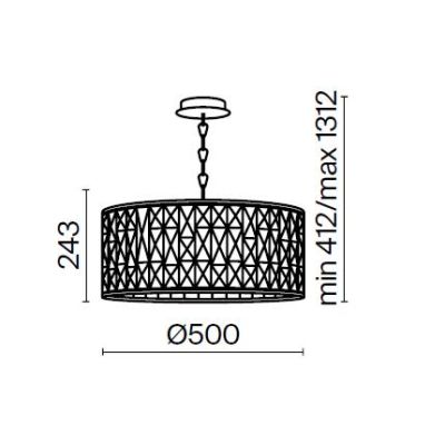 GELID LAMPADARIO RAFFINATO IN CRISTALLO D50 CM CON STRUTTURA CROMO STILE CLASSICO LAMPADINE 4XE27