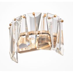 PUNTES APPLIQUE BRILLANTE IN CRISTALLO CON STRUTTURA CROMO O ORO LAMPADINA ATTACCO E14 2