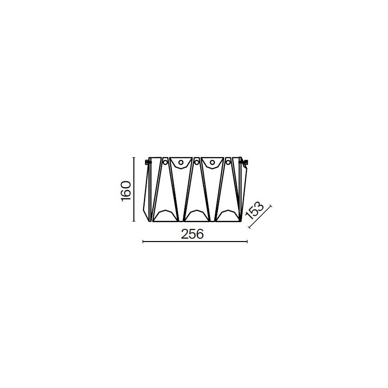 PUNTES APPLIQUE BRILLANTE IN CRISTALLO CON STRUTTURA CROMO O ORO LAMPADINA ATTACCO E14