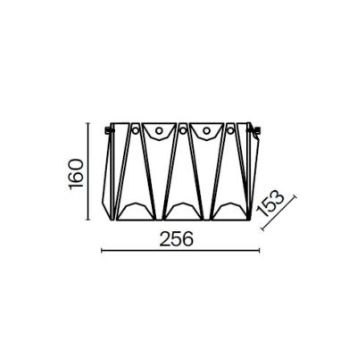 PUNTES APPLIQUE BRILLANTE IN CRISTALLO CON STRUTTURA CROMO O ORO LAMPADINA ATTACCO E14