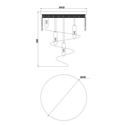 CASCADE PLAFONIERA 7 LUCI CON PENDAGLI IN CRISTALLO E STRUTTURA ORO LAMPADINE ATTACCO E14