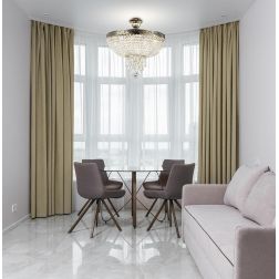 PALACE PLAFONIERA 4 MISURE IN CRISTALLO E METALLO ORO ANTICO ELEGANTE LAMPADINE ATTACCO E27 2