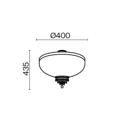 PALACE PLAFONIERA 4 MISURE IN CRISTALLO E METALLO ORO ANTICO ELEGANTE LAMPADINE ATTACCO E27