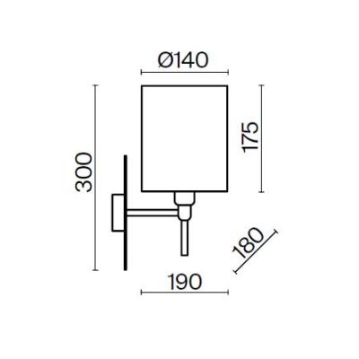 ANNA APPLIQUE CLASSICA IN METALLO ORO ANTICO CON PARALUME IN PVC PANNA LAMPADINA 1XE14