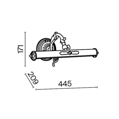 PICASSO APPLIQUE DA SPECCHIO O QUADRO ORIENTABILE 3 FINITURE CLASSICA LAMPADINE 2XE14