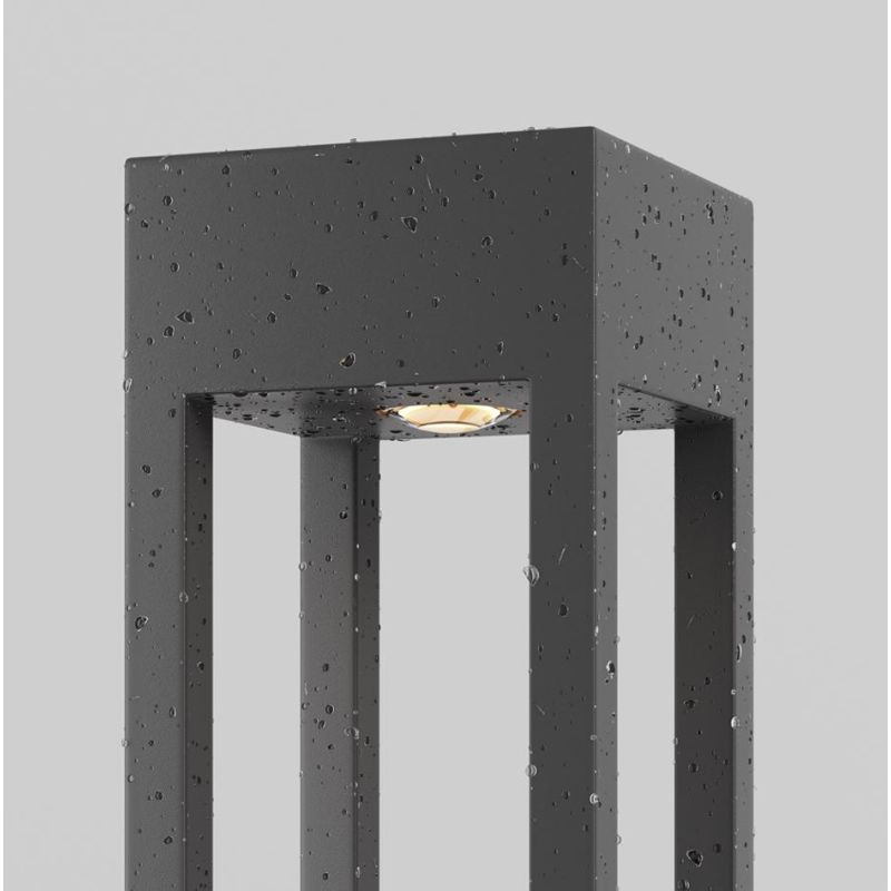 ELBE PALO DA ESTERNI IP65 ANTRACITE 3 MISURE LED INTEGRATO LUCE 3000K SQUADRATO MODERNO