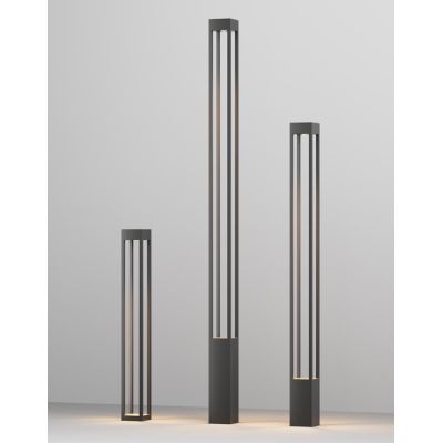 ELBE PALO DA ESTERNI IP65 ANTRACITE 3 MISURE LED INTEGRATO LUCE 3000K SQUADRATO MODERNO