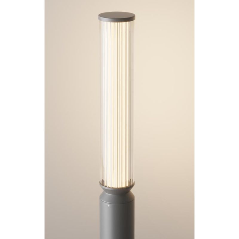 LIT PALO DA ESTERNI IP65 MARRONE O ANTRACITE 2 MISURE LED INTEGRATO LUCE 3000K SQUADRATO MODERNO
