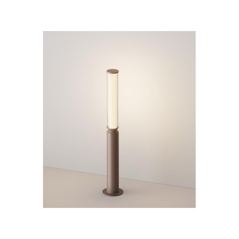 LIT PALO DA ESTERNI IP65 MARRONE O ANTRACITE 2 MISURE LED INTEGRATO LUCE 3000K SQUADRATO MODERNO
