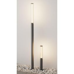 LIT PALO DA ESTERNI IP65 MARRONE O ANTRACITE 2 MISURE LED INTEGRATO LUCE 3000K SQUADRATO MODERNO