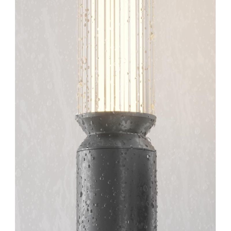 LIT PALO DA ESTERNI IP65 MARRONE O ANTRACITE 2 MISURE LED INTEGRATO LUCE 3000K SQUADRATO MODERNO