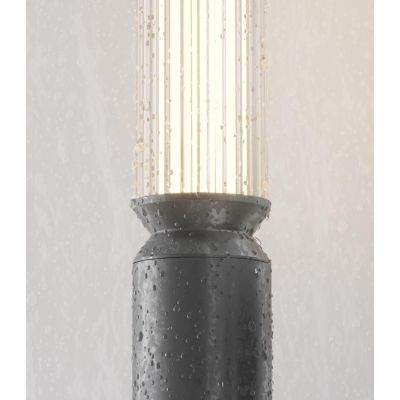 LIT PALO DA ESTERNI IP65 MARRONE O ANTRACITE 2 MISURE LED INTEGRATO LUCE 3000K SQUADRATO MODERNO