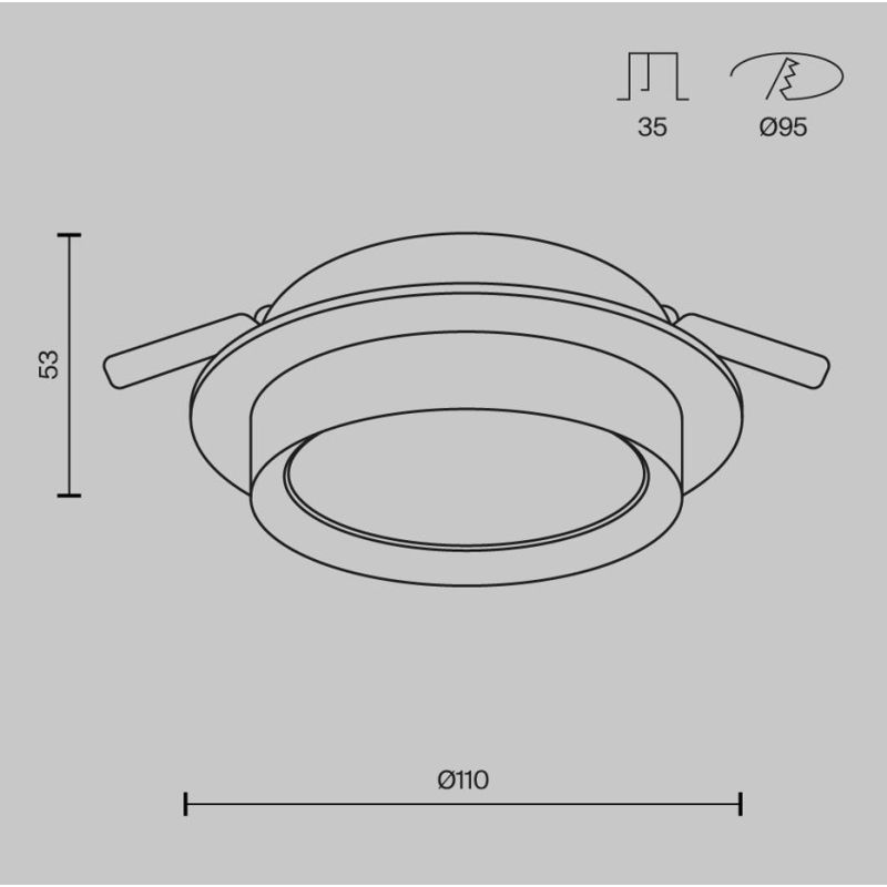 HOOP FARETTO DA INCASSO ROTONDO D11 CM ALLUMINIO 3 COLORI LAMPADINA GX53 DESIGN MODERNO