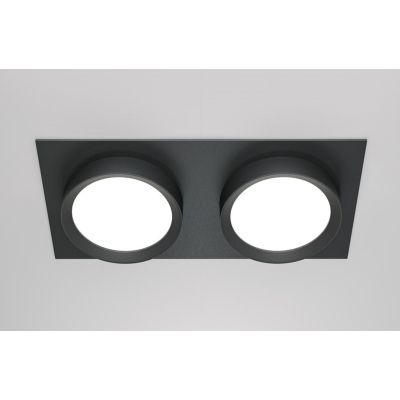 HOOP FARETTO DA INCASSO A 2 LUCI RETTANGOLARE ALLUMINIO 3 COLORI LAMPADINE GX53 DESIGN MODERNO
