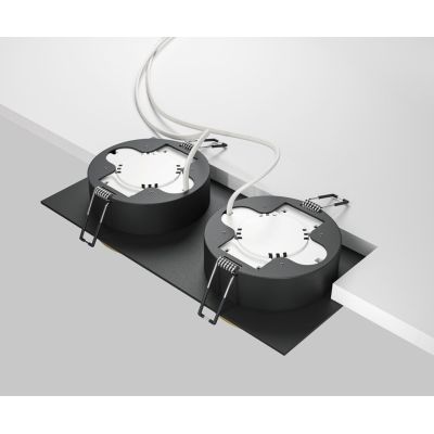 HOOP FARETTO DA INCASSO A 2 LUCI RETTANGOLARE ALLUMINIO 3 COLORI LAMPADINE GX53 DESIGN MODERNO