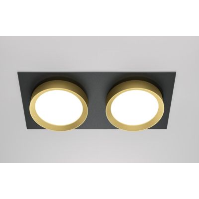 HOOP FARETTO DA INCASSO A 2 LUCI RETTANGOLARE ALLUMINIO 3 COLORI LAMPADINE GX53 DESIGN MODERNO