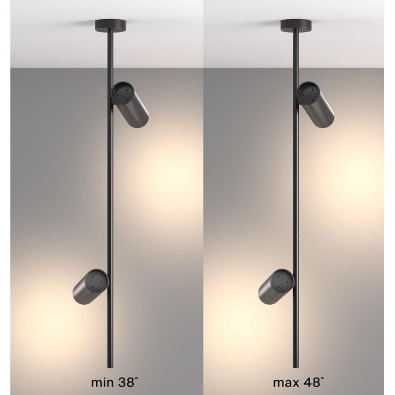 ELTI LAMPADA DA SOFFITTO CON 2 FARETTI ORIGINALE IN METALLO BIANCO O NERO LAMPADINE 2XGU10 MODERNA