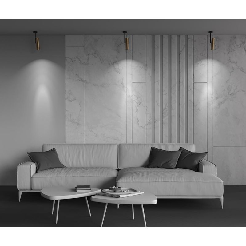 ELTI LAMPADA DA SOFFITTO ORIGINALE IN METALLO BIANCO,NERO O NERO/ORO LAMPADINA ATTACCO GU10 MODERNA