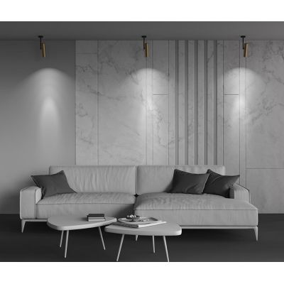 ELTI LAMPADA DA SOFFITTO ORIGINALE IN METALLO BIANCO,NERO O NERO/ORO LAMPADINA ATTACCO GU10 MODERNA