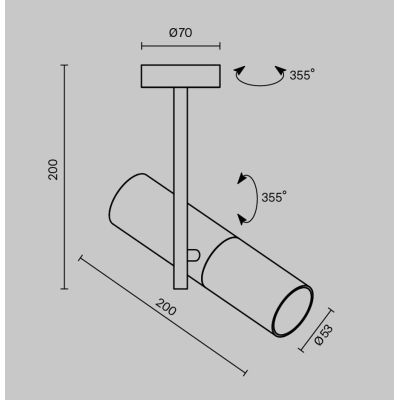 ELTI LAMPADA DA SOFFITTO ORIGINALE IN METALLO BIANCO,NERO O NERO/ORO LAMPADINA ATTACCO GU10 MODERNA