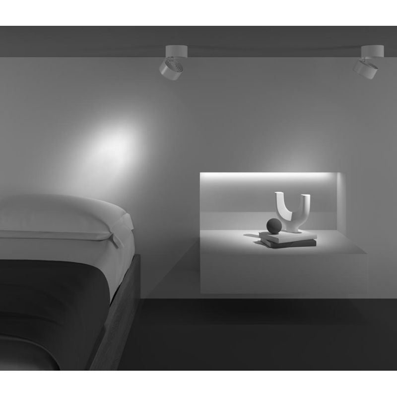 YIN PROIETTORE SPOT ORIENTABILE LED 15W LUCE 3000K-4000K DIMMERABILE BIANCO O NERO MODERNO