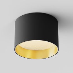 VEGA PLAFONIERA ROTONDA 3 MISURE LED INTEGRATO LUCE 3000K BIANCA, NERA O ORO DESIGN MODERNO