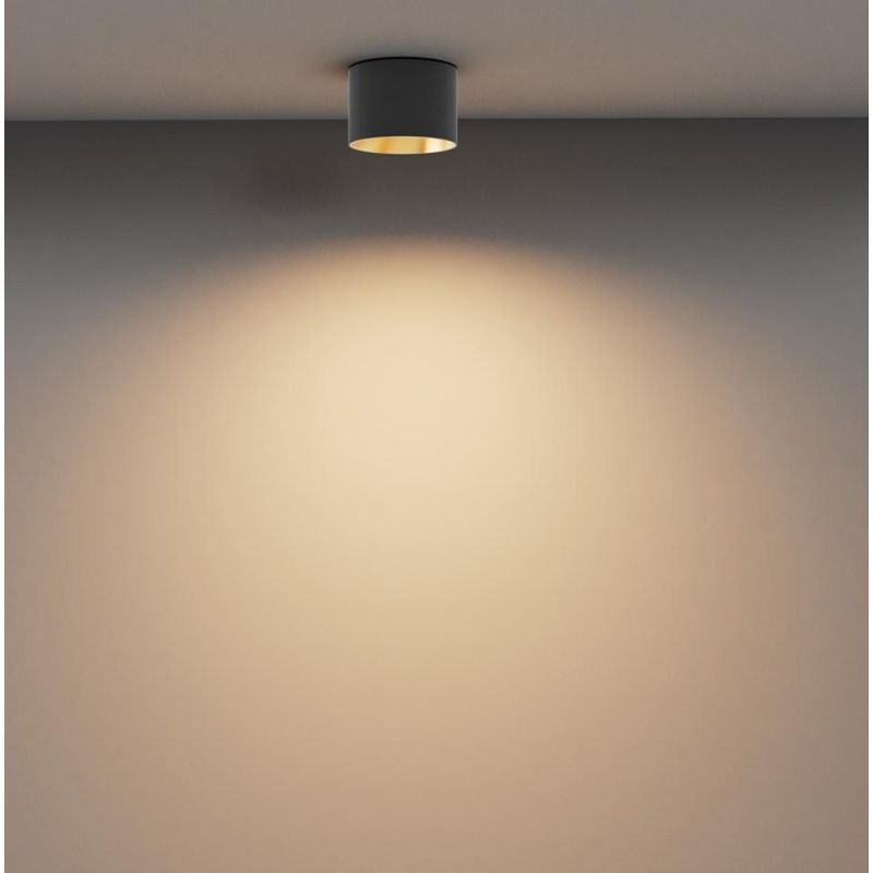 VEGA PLAFONIERA ROTONDA 3 MISURE LED INTEGRATO LUCE 3000K BIANCA, NERA O ORO DESIGN MODERNO