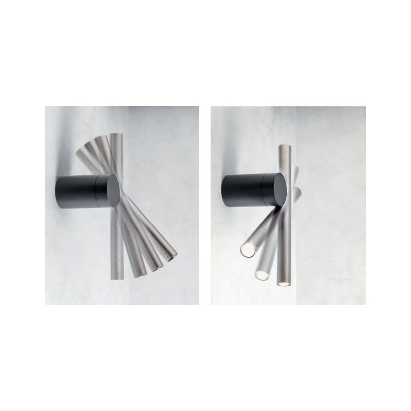 PRAXI APPLIQUE ORIENTABILE IN METALLO 4 COLORI LED 8W LUCE 2700K-3000K DESIGN MODERNO