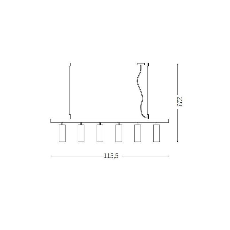 LAMPADA A SOSPENSIONE ULTRA MODERNA CON DIFFUSORI IN METALLO ORIENTABILI BIANCO,OTTONE O NERO CRISTALENSI - Cristalensi Shop Onl