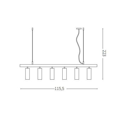 LAMPADA A SOSPENSIONE ULTRA MODERNA CON DIFFUSORI IN METALLO ORIENTABILI BIANCO,OTTONE O NERO CRISTALENSI - Cristalensi Shop Onl