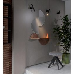 PRAXI APPLIQUE ORIENTABILE IN METALLO 4 COLORI LED 8W LUCE 2700K-3000K DESIGN MODERNO