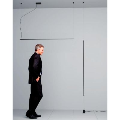 ACROBAT SOSPENSIONE LINEARE MODERNA METALLO NERO LED 31W LUCE 3000K LUNGHEZZA CM 155