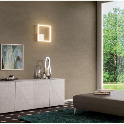 FEBE APPLIQUE PLAFONIERA QUADRATA CM 40X40 LED 30W LUCE 3000K-4000K 3 COLORI MODERNA