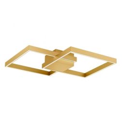 FEBE PLAFONIERA MODERNA 2 QUADRATI LED 62W LUCE 3000K-4000K ALLUMINIO 3 COLORI