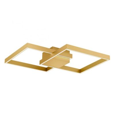 FEBE PLAFONIERA MODERNA 2 QUADRATI LED 62W LUCE 3000K-4000K ALLUMINIO 3 COLORI