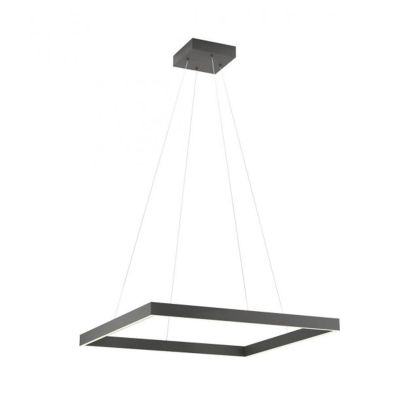FEBE SOSPENSIONE MODERNA QUADRATA CM 60X60 LED 40W LUCE 3000K-4000K ALLUMINIO 3 COLORI
