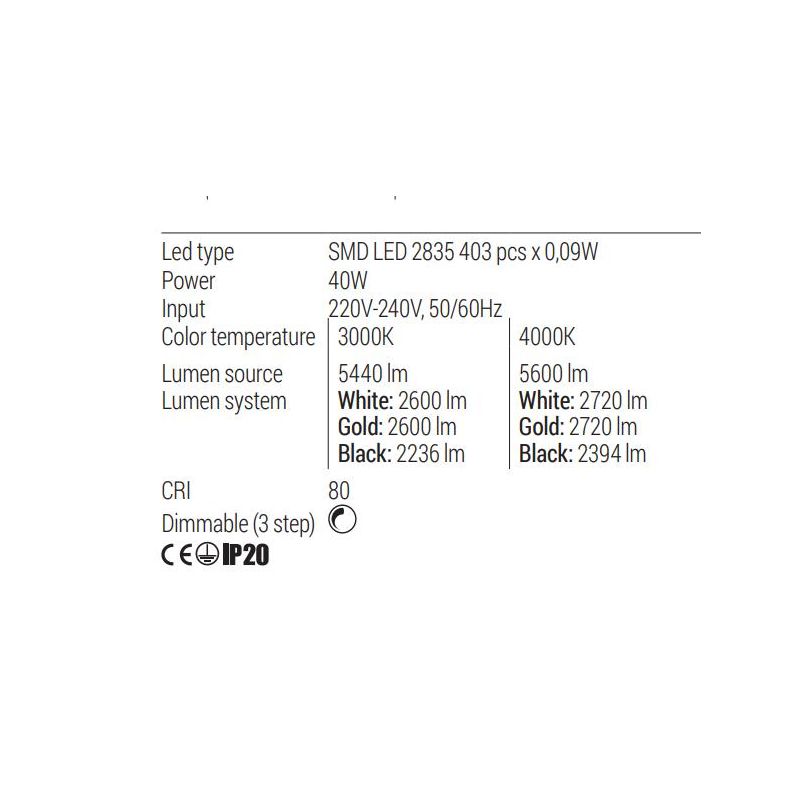 FEBE SOSPENSIONE MODERNA QUADRATA CM 60X60 LED 40W LUCE 3000K-4000K ALLUMINIO 3 COLORI
