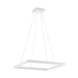 FEBE SOSPENSIONE MODERNA QUADRATA CM 60X60 LED 40W LUCE 3000K-4000K ALLUMINIO 3 COLORI