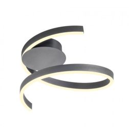 SCROLL PLAFONIERA SINUOSA 2 MISURE A LED LUCE CCT 3000K-4000K-6000K ALLUMINIO 3 COLORI MODERNA