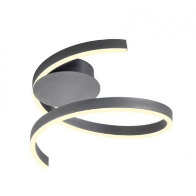 SCROLL PLAFONIERA SINUOSA 2 MISURE A LED LUCE CCT 3000K-4000K-6000K ALLUMINIO 3 COLORI MODERNA