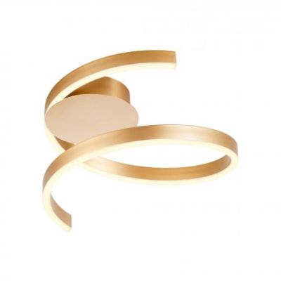SCROLL PLAFONIERA SINUOSA 2 MISURE A LED LUCE CCT 3000K-4000K-6000K ALLUMINIO 3 COLORI MODERNA