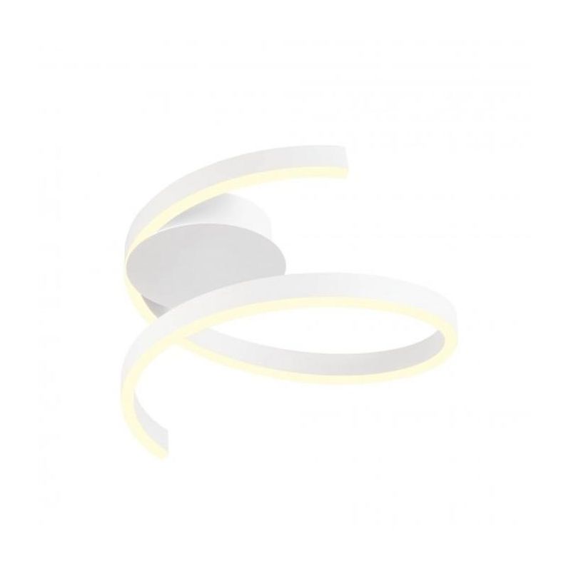SCROLL PLAFONIERA SINUOSA 2 MISURE A LED LUCE CCT 3000K-4000K-6000K ALLUMINIO 3 COLORI MODERNA