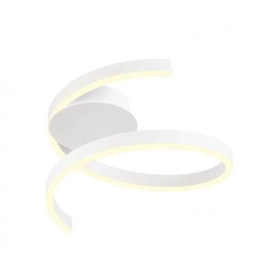 SCROLL PLAFONIERA SINUOSA 2 MISURE A LED LUCE CCT 3000K-4000K-6000K ALLUMINIO 3 COLORI MODERNA